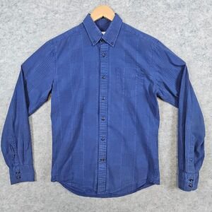 Boden Mens Button Down Dress Shirt Size S Slim Fit Blue Plaid Long Sleeve Preppy